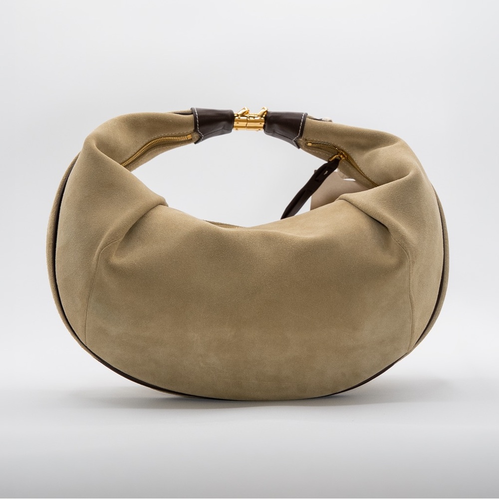 Songmont Large Luna Hobo Bag Dune Suede - Picture 7 of 12